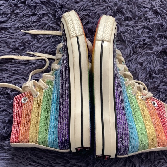 Converses Chuck Taylor Limited edition Miley Cyrus rainbow Women’s size 5.5 - Picture 2 of 6